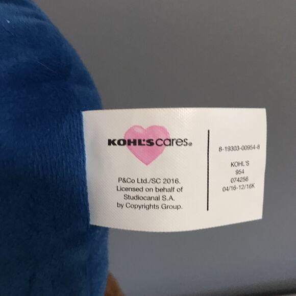 Kohls Cares Paddington Bear 13" Soft Toy Plush Stuffed Animal Brown Teddy - Picture 5 of 5